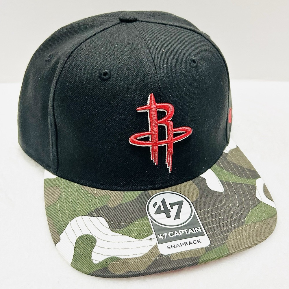 '47 Brand Houston Rockets Canteen Camo Captain Snapback Hat Cap Adjustable - Picture 3 of 5